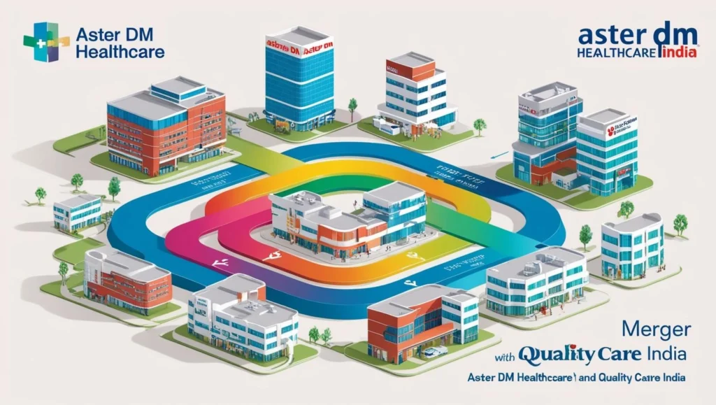 Aster DM Healthcare and Quality Care India merger announcement creating one of India's top 3 hospital chains