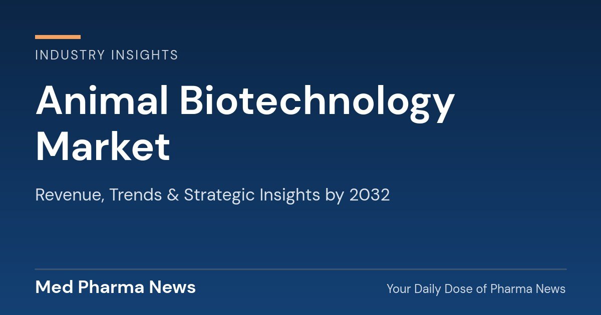 Animal Biotechnology Market Revenue, Trends, and Strategic Insights by 2032