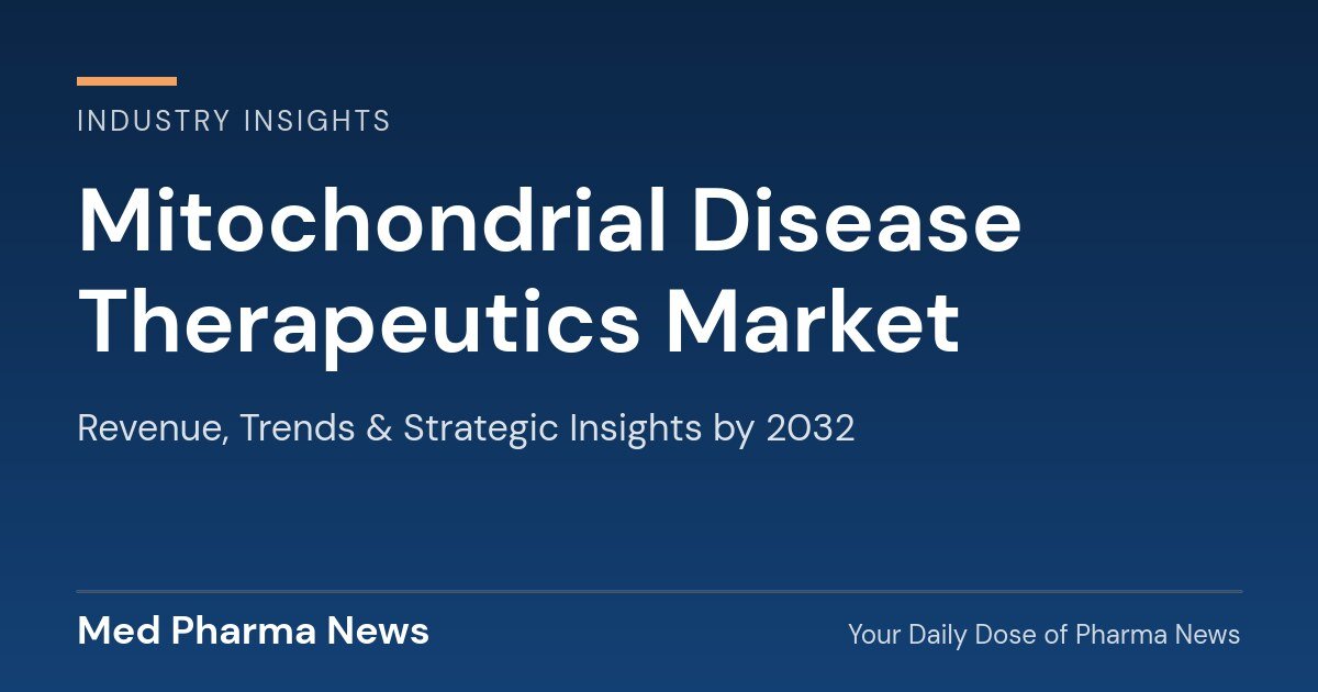 Mitochondrial Disease Therapeutics Market Revenue, Trends, and Strategic Insights by 2032 1 Mitochondrial Disease Therapeutics Market Revenue, Trends, and Strategic Insights by 2032