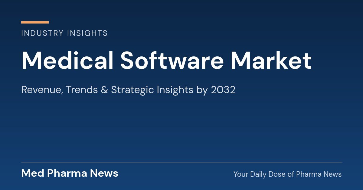 Medical Software Market Revenue, Trends, and Strategic Insights by 2032 1 Medical Software Market Revenue, Trends, and Strategic Insights by 2032