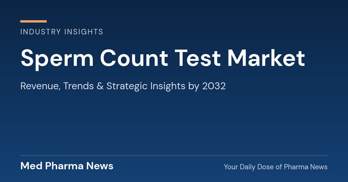 Sperm Count Test Market Revenue, Trends, and Strategic Insights by 2032