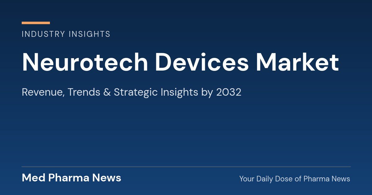 Neurotech Devices Market Revenue, Trends, and Strategic Insights by 2032