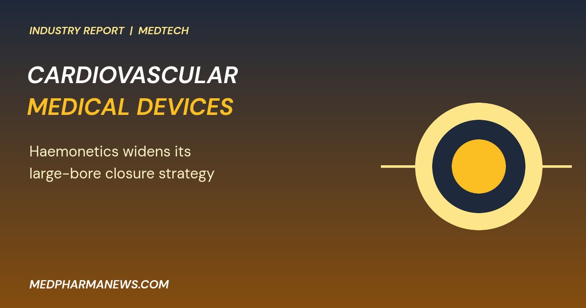 Graphic: cardiovascular medical devices Haemonetics large-bore closure strategy