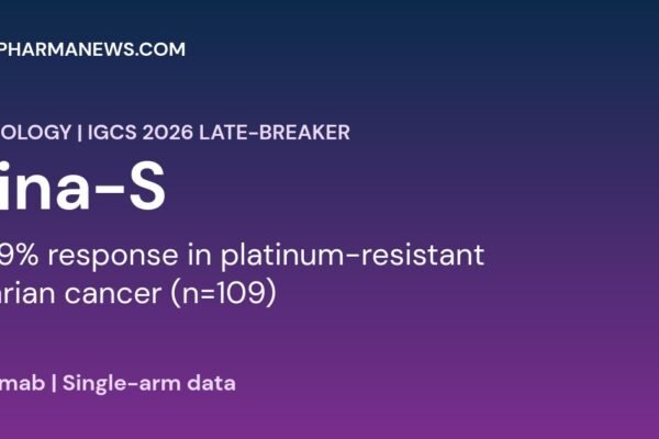 Genmab Rina-S platinum-resistant ovarian cancer 45.9 percent response rate featured graphic