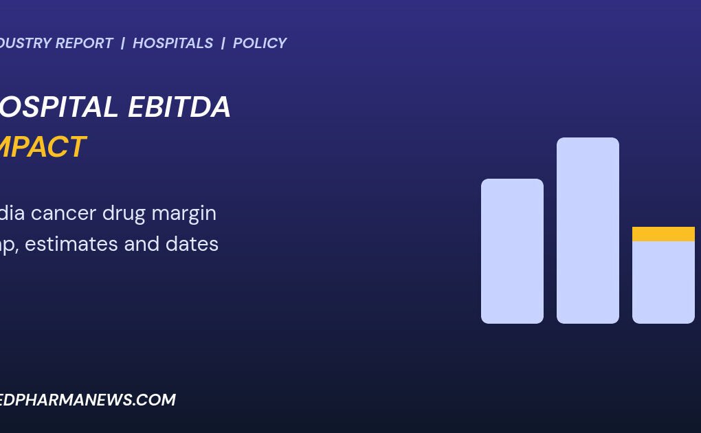 Graphic: hospital EBITDA impact shown as three bars with one reduced segment