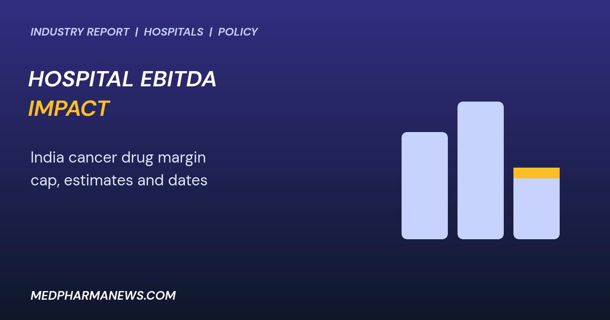 Graphic: hospital EBITDA impact shown as three bars with one reduced segment