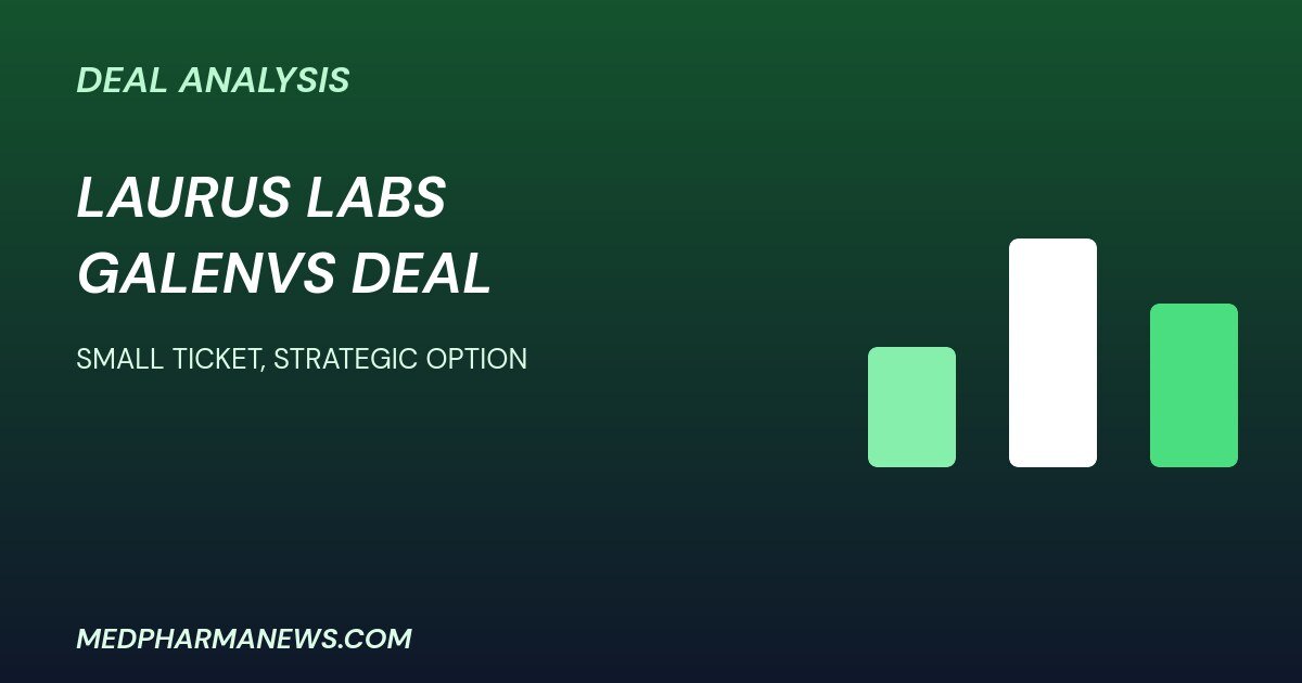 Laurus Labs Galenvs acquisition graphic about deal strategy
