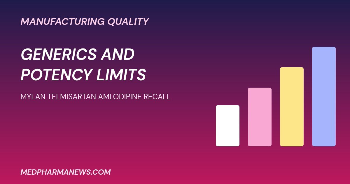 Mylan telmisartan amlodipine recall graphic about generic drug quality control