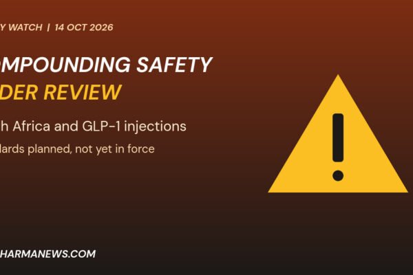 Graphic: pharmaceutical compounding safety warning triangle for South Africa GLP-1 injections