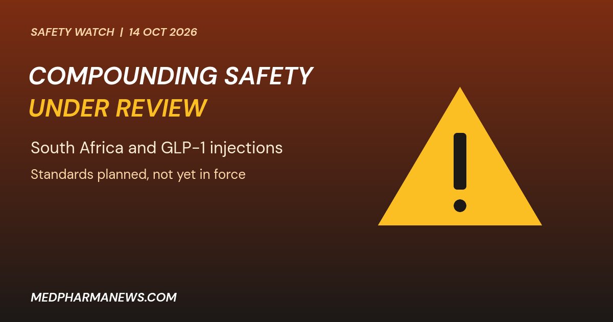 Pharmaceutical Compounding Safety: South Africa’s Warning 2 Graphic: pharmaceutical compounding safety warning triangle for South Africa GLP-1 injections